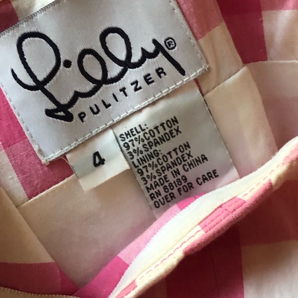 Lilly Pulitzer plaid pink strapless dress - Picture 6 of 9